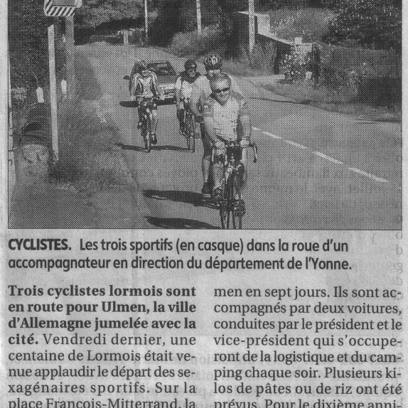 Les cyclistes sont partis pour Ulmen…