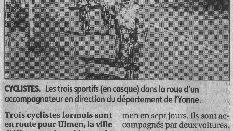 Les cyclistes sont partis pour Ulmen…