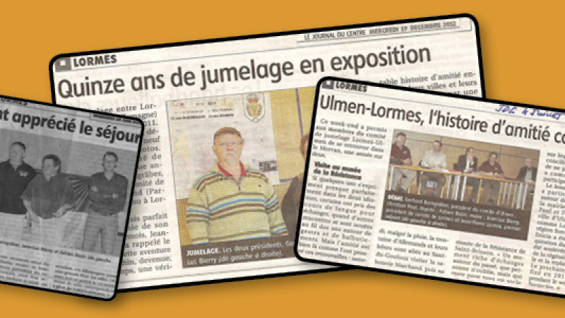 Le jumelage Lormes-Ulmen dans la presse