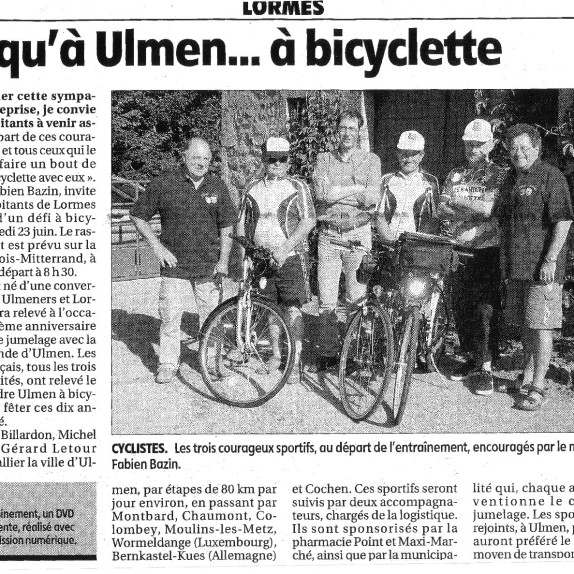 Jusqu’à Ulmen… à bicyclette